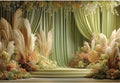 Baocicco Green Wedding Curtains Backdrops 15x10ft Fairytale Flowers Fantasy Engagement Photography Background for Bridal Shower Anniversary Decorations Birthday Bride to Be Party Banner Photo Booth