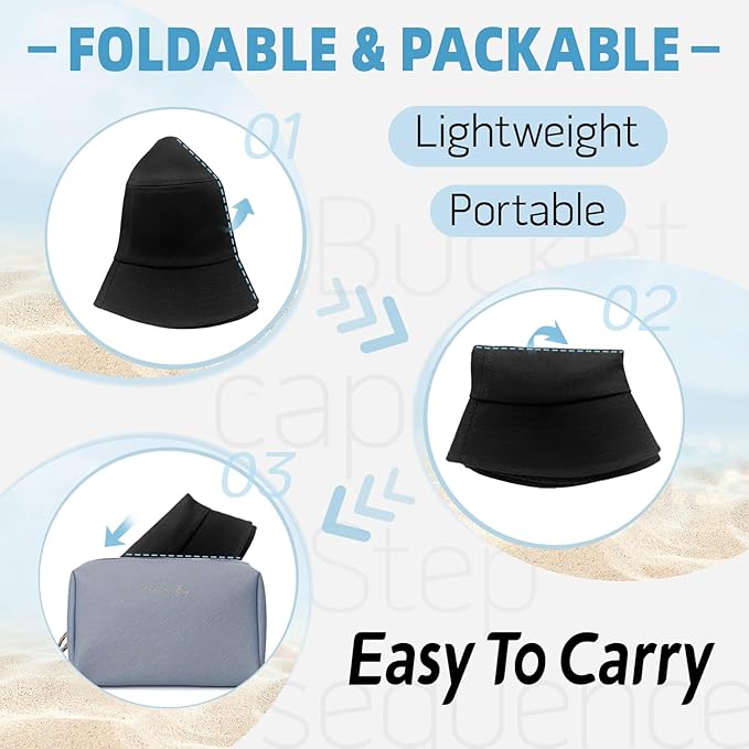 Fashion Embroidered Bucket Hat Cotton Summer Beach Sun Hat for Women Men Teen