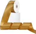 Old Gold Satin Ribbon, Double Faced 2 Inch X 25 Yards Old Gold Ribbon, Premium Satin Ribbon for Gift Wrapping, Crafts, Hair Bow Making, Sewing, Flower Bouquet, Wedding Party Decor