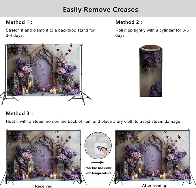 YongFoto Elegant Flower Wall Backdrop 9x6ft Floral Butterfly Candle Photography Background Baby Bridal Shower Wedding Girl Birthday Party Banner Room Decor Portrait Photoshoot Wallpaper Photo Booth
