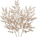 Hollyone 26.3” Christmas Tree Picks and Sprays 3Pcs Champagne Artificial Eucalyptus Stems Eucalyptus Leaves Branches Fake Leaf Floral for Vase DIY Xmas Tree Garland Wreath Centerpieces Wedding Decor