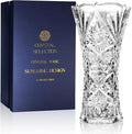 CS Crystal Vase 12-inch high, Sunshine Design, for Flowers & Decor. Lovely Nice Shiny Piece. Perfect as a Gift, Suitable for All Occasions.