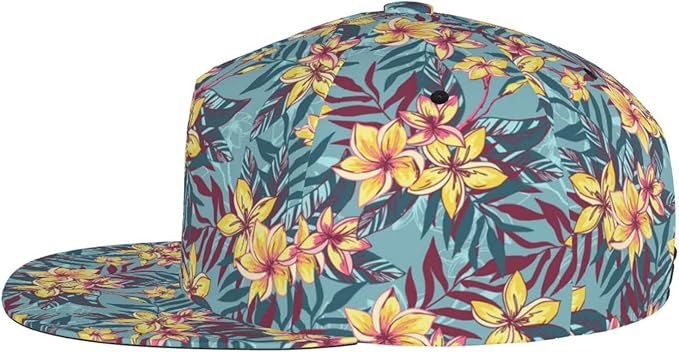 Floral Hawaiian Baseball Hat Adjustable Tropical Flower Snapback Hats Baseball Caps for Women Men