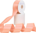 Peach Satin Ribbon, Double Faced 1-1/2 Inch X 25 Yards Peach Ribbon, Premium Satin Ribbons for Gift Wrapping, Crafts, Hair Bow Making, Sewing, Flower Bouquet, Wedding Party Decor