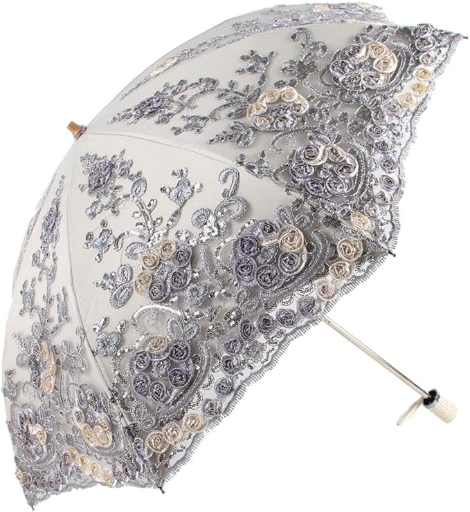 Honeystore Flower Lace Parasols for Wedding Party Lace Bridal Umbrella