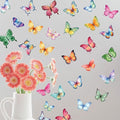 Large Butterfly Wall Decals 8 Sheets 62PCS Watercolor Wall Stickers Removable Peel & Stick for Kids Room Nursery Wall Art Girls Room Bedroom Décor