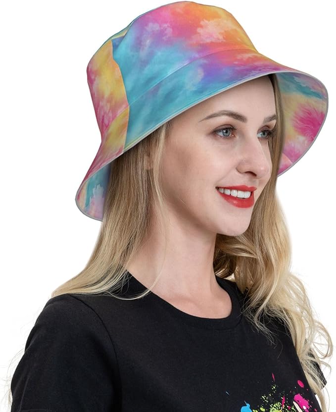 Bucket Hat Double-Side-Wear Reversible Sun Hat Beach Travel Hiking for Women Men