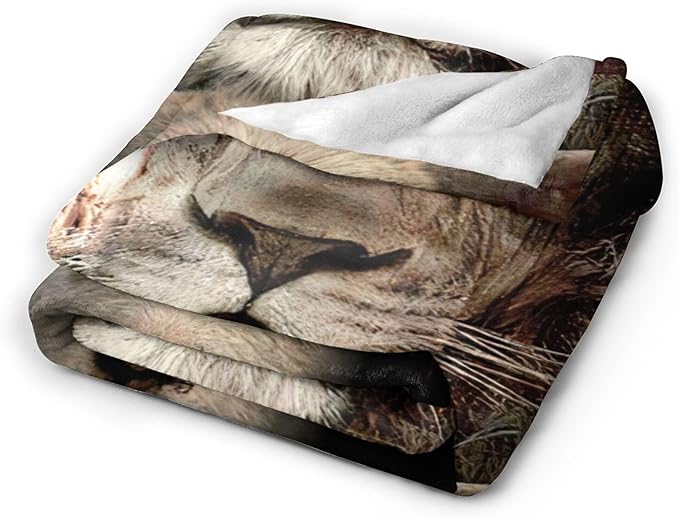 Christian Jesus Lion and Lamb Throw Blanket - Religious Gifts and Decor for Men Women Adults - Soft Warm Cozy Fleece for Couch Sofa Bed 80"x60"