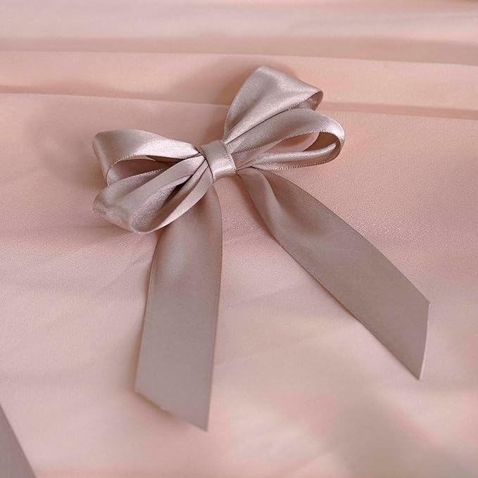 MEEDEE Dusty Rose Ribbon 1 Inch Dusty Rose Satin Ribbon Lux Double Faced Satin Ribbons by 50 Yards Polyester Pink Wrapping Ribbons for Crafts, Weddings, Flower Bouquet, Holiday Decorating