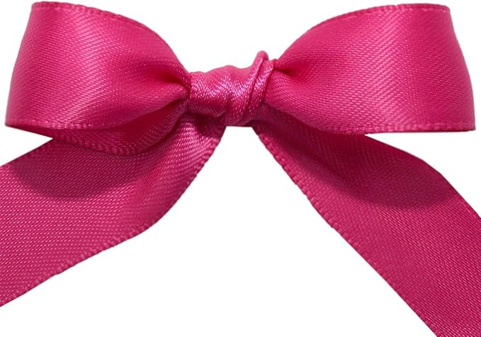 Morex Ribbon Double Face Satin Ribbon 3/8" X 50 YD Azalea Ribbon for Gift Wrapping, Birthday Gift Cards, Satin Dress for Women, Silk Ribbons for Crafts, Wedding Gifts for Couple