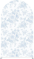 Something Blue Before I Do Arch Backdrop Cover Wedding Bridal Shower Bride to be Toile Party Arch Fabric Cover Blue Bloom Floral Baby Shower Decors (3X5ft,4135)