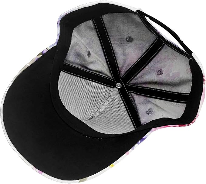 Pastel Cornflowers Floral Baseball Cap Dad Hats All-Over Print Fashion Accessory 100% Polyester Adjusts to Fit Most