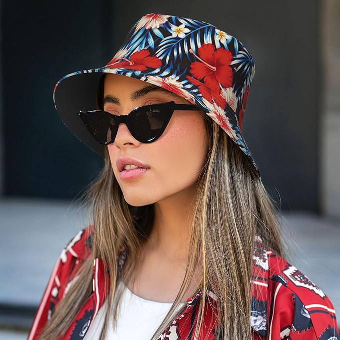 Small Daisy Green Chrysanthemum Flower Bucket Hats Fashion Sun Cap Packable Outdoor Fisherman Hat for Women and Men