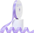 Premium Lilac Satin Ribbon, Double Faced 5/8 Inch X 50 Yards, Polyester, Wedding, Birthday, Holidays, Special Occasions, Purple