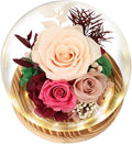Preserved Roses & Fresh Flowers Bouquet – Gift for Women, Roses That Last Forever, Flowers for Delivery Prime, Champagne Roses – Birthday, Mother’s Day & Christmas