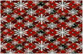 Christmas Xmas Waffle Art Snowflake Placemats Set of 6 PVC Vinyl Non Slip Table Mats Heat Resistant Place Mats Washable Wipeable Dining Table Mat for Kitchen Decor Party Indoor Outdoor Decorative Gift