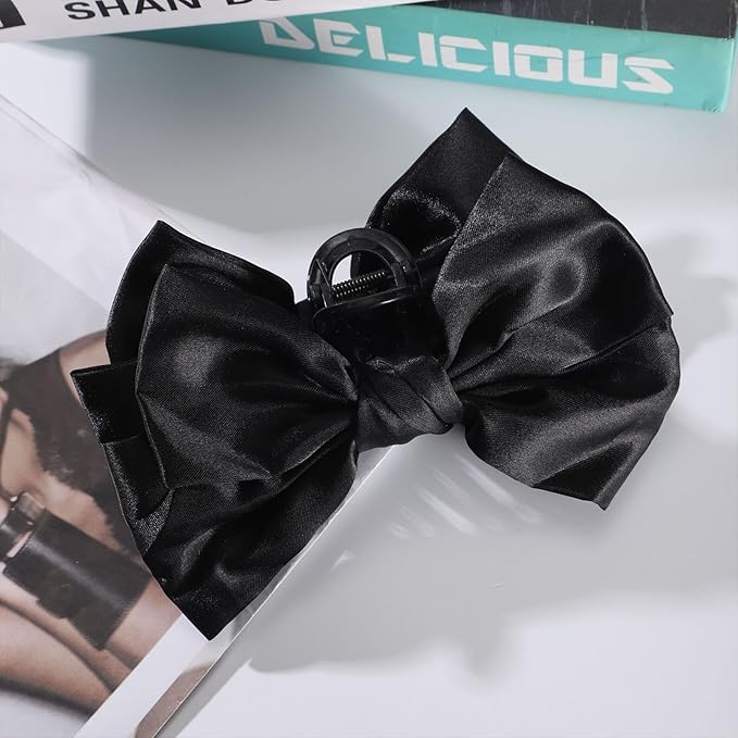 Black Double Face Satin Ribbon 1 inch X 25 Yards Spool Very Suitable for Weddings Gift Package Wrapping Dancer Wand Sewing Party Hair Bow Invitation Decorations and More