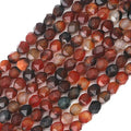Faceted Natural Dream Agate Stone Round Beads 10mm 36cm/Strand for Jewelry Making
