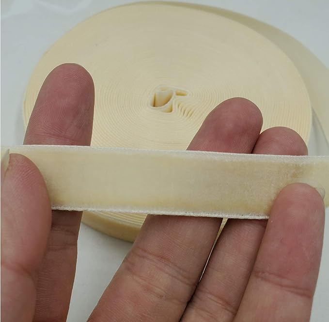 10 Yards Velvet Ribbon Spool (Beige, 5/8")