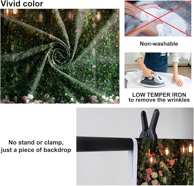 Baocicco Green Floral Wall Backdrops 12x10ft Outdoor Outside Wedding Background Bridal Shower Bride to Be Party Decorations Kids Adults Portraits Birthday Anniversary Banner Backdrop Photo Props