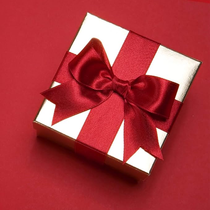 Humphrey's Craft 2 Inch Red Double Faced Satin Ribbon - Continuous 50 Yards Thick Satin Ribbon for Crafts, Gifts Wrapping, Decoration Christmas Tree, Bridal Bouquet, Wedding,DIY Bows, Sewing Hat.