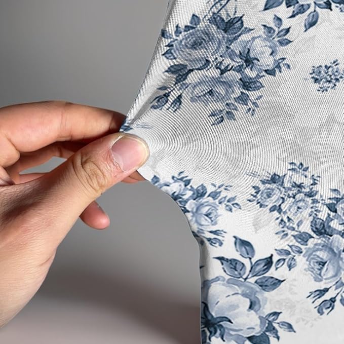 Arch Backdrop Cover Baby in Bloom Baby Shower Arch Stand Spandex Fabric Cover Blue Flowers Floral Pink Bows Girls Birthday Party Baptism Decorations (2.6X6ft,G-3856)