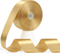 60 Yards Champagne Gold Satin Ribbon 1-1/2 Inch, Solid Gold Polyester Fabric Ribbon for Gift Wrapping, Crafts, Flower Bouquet, Wedding, Baby Shower, Festival, Christmas