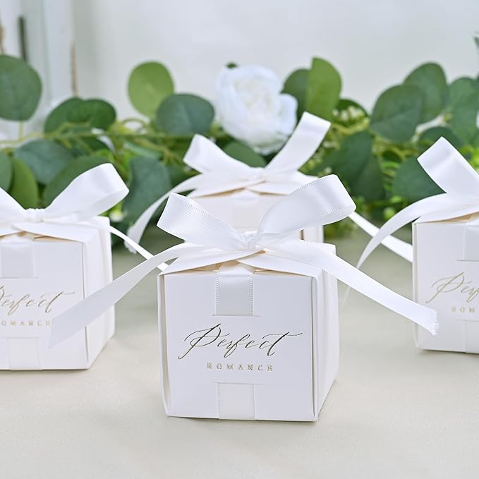 Double Face White Satin Ribbon 1/2 inch X 50 Yards Polyester White Ribbon for Gift Wrapping Very Suitable for Weddings Party Hair Bow Invitation Decorations and More