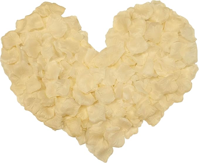 1500 PCS Separated Artificial Champagne Rose Petals for Romantic Night for her Set,Faux Champagne Flower Petals for Flower Girl,Weddings,Party,Romantic Decoration(Ready-to-use)