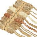VGOODALL 9 Rolls Jute Ribbons Lace Craft Ribbon 18 Meters for Crafts Wraping Gifts Party Holiday and Rustic Wedding Decorations