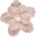 KI Store Pink Velvet Magnolia Flowers Pack of 6 Oversize Artificial Christmas Poinsettia Floral Picks Stems for Xmas Tree Wedding Centerpiece Decorations