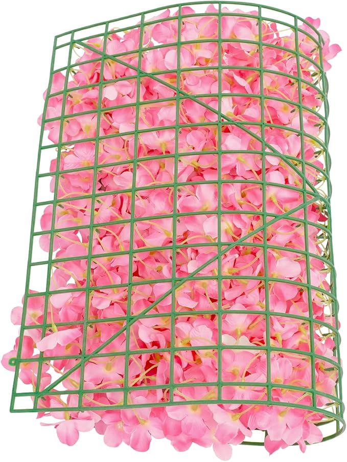 Flower Wall Panels, 20Pcs Artificial Flower Wall 3D Flower Wall Backdrop, 20-Piece Set of Pink Rose Floral Backdrop for Wedding Home Decoration (Pink, 23.6 * 15.7in)
