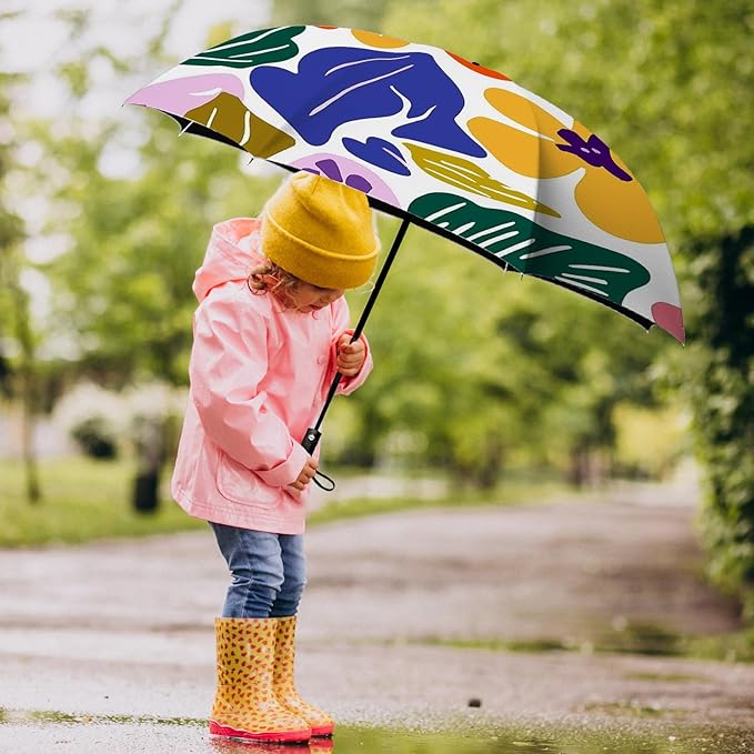 Small Compact Travel Automatic Folding Umbrella for Women, Portable Lightweight, Rain, Wind, UV Sun Shade