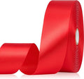 Red Ribbon 1-1/2 Inch, 60 Yards Christmas Red Satin Ribbon for Gift Wrapping, Fabric Ribbon for Flower Bouquet Crafts Wedding Christmas Valentine's Day
