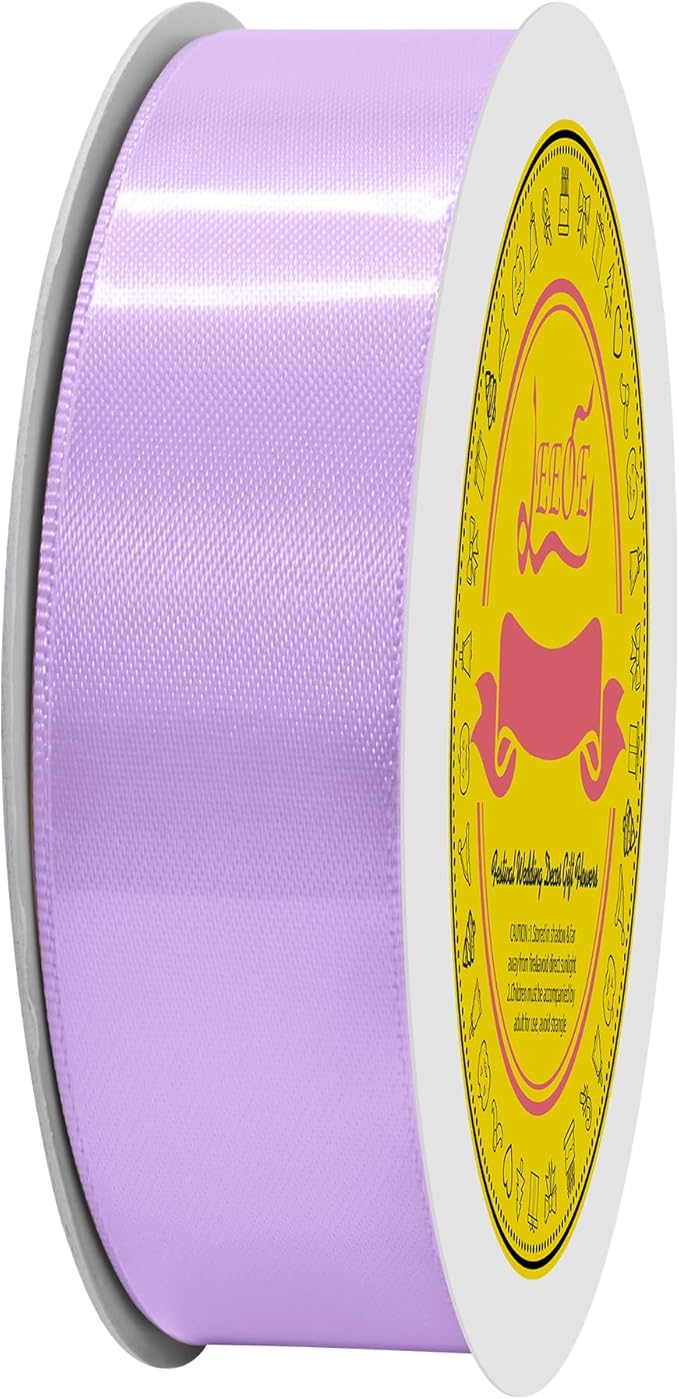 Double Face Light Purple Satin Ribbon 7/8 inch X 25 Yards for Gift Wrapping Very Suitable for Weddings Party Hair Bow Invitation Decorations and More