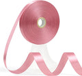 60 Yards Rose Gold Satin Ribbon 5/8 Inch, Solid Polyester Fabric Ribbon for Gift Wrapping, Crafts, Flower Bouquet, Wedding, Baby Shower, Festival, Christmas, Halloween