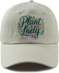 Plant Lady Hats for Women, Funny Cotton Embroidered Plant Garden Lovers Baseball Cap