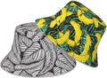 Bucket Hat Beach Summer Sun Hat Reversible Fisherman Hats Double Sided Wearing for Women Men Boys Girls