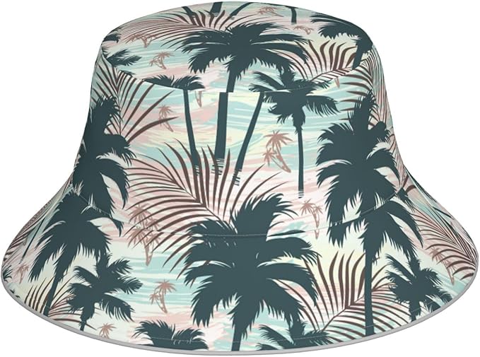 Bucket Hat Beach Summer Sun Hat Reversible Fisherman Hats Double Sided Wearing for Women Men Boys Girls