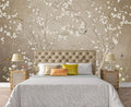 Plum Blossom Flower Bird Chinoiserie Wall Mural Wallpaper for Bedroom 103" x 69"