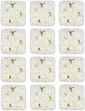 3D Flower Wall Panel 12Pcs Artificial Flower Wall Background Silk Rose Mat for Wedding Wedding Decor Shop Photo Backdrop (Flower Type A)