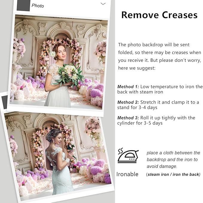 YongFoto Wedding Backdrop 12x8ft Flower Arch Door European Style Photography Background Mr Mrs Marriage Engagement Bridal Shower Wedding Ceremony Reception Party Decor Banner Portrait Photoshoot