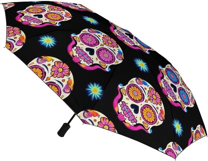 3 Fold Car Umbrella Folding Portable Automatic Umbrella Sunny Rain Sunscreen