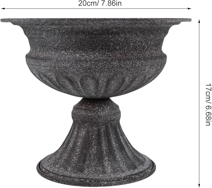 Generic Pedestal Vase Vintage Iron Planter - Flower Arrangement Pot Urn Vase for Farmhouse Table Centerpiece Christmas Anniversary Party