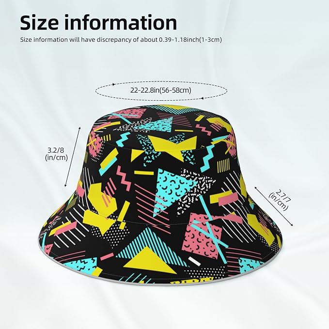Bucket Hat Beach Summer Sun Hat Reversible Fisherman Hats Double Sided Wearing for Women Men Boys Girls