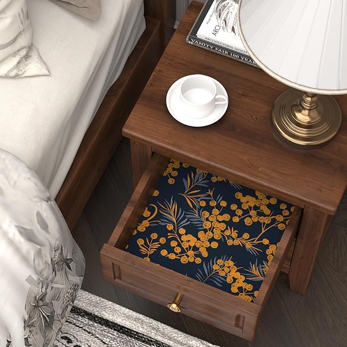 Boho Wallpaper Peel and Stick Leaf Wallpaper for Kitchen Vintage Contact Paper 17.5" x 393" Waterproof Vinyl Self Adhesive Dark Floral Wall Paper for Bedroom Walls Cabinet Locker Decor