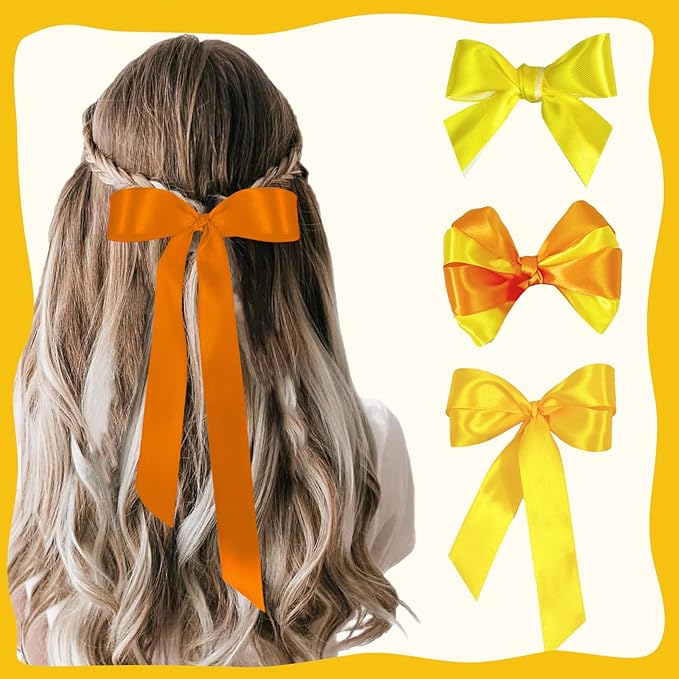 150 Yards Orange Satin Ribbon 1-1/2 Inch 6 Rolls Assortment Ribbons for Crafts Gift Wrapping Flower Bouquet Wedding Invitations Birthday Party Festival Decoration Hair Bows