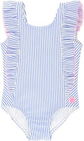 RuffleButts® Baby/Toddler Girls Ruffle Strap One Piece Swimsuit w/UPF 50+ Sun Protection