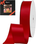 LIUYAXI Red Double Faced Satin Ribbon, 1-1/2" X Continuous 50 Yards, Ribbons Perfect for Gift Wrapping Wedding DIY Craft Bow Making & Other Projects