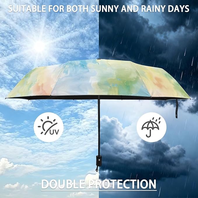Umbrellas for Rain Lightweight Travel Umbrella 42" Canopy UV Protection Sun Umbrella Windproof Compact Umbrellas